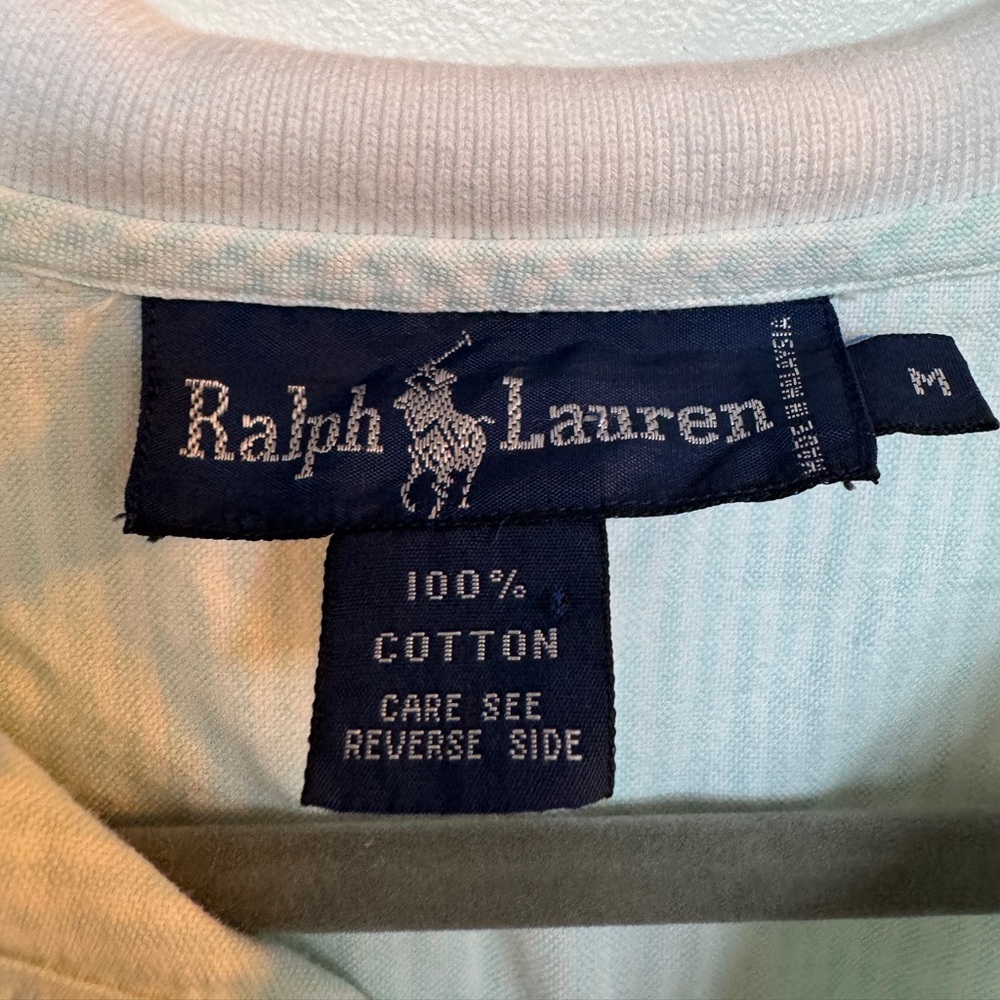 Ralph Lauren Blue Label Blue and White Striped Polo Shirt
Size Medium - Picture 6 of 6